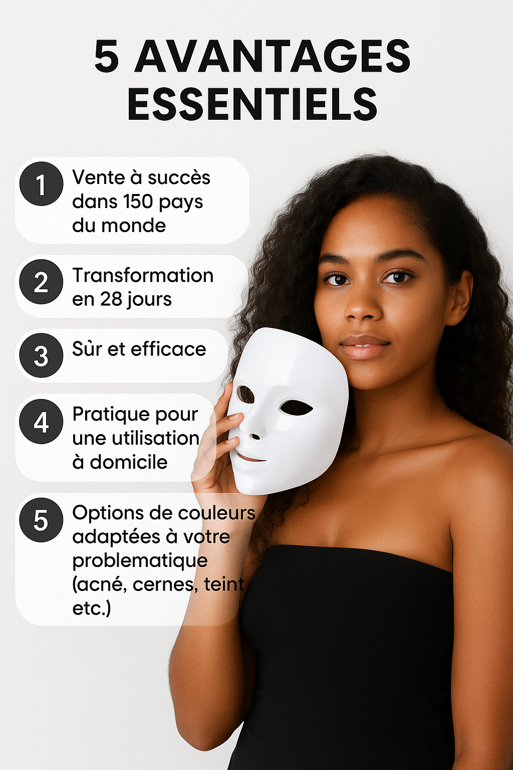 Masque Faciale LED Rajeunissement