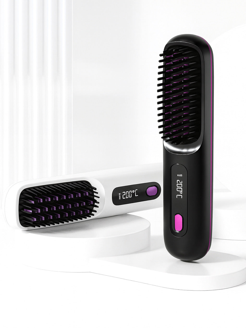 Brosse Lissante Chauffante Portable