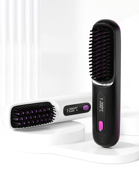 Brosse Lissante Chauffante Portable